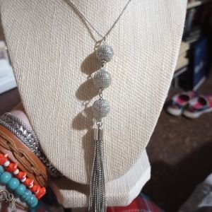 Vintage INC Silver Braided Necklace